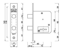 Cerrojo Puerta Exterior Consorcio Doble Perno Kallay 4017 - comprar online