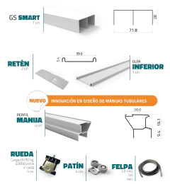 Kit Frente Integral Placard Aluminio Smart Grupo Euro - comprar online
