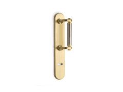 Manijon Tyl A Plaqueta 250 Puerta Principal - Bronce Y Acero Inoxidable - Herrajes Hilton