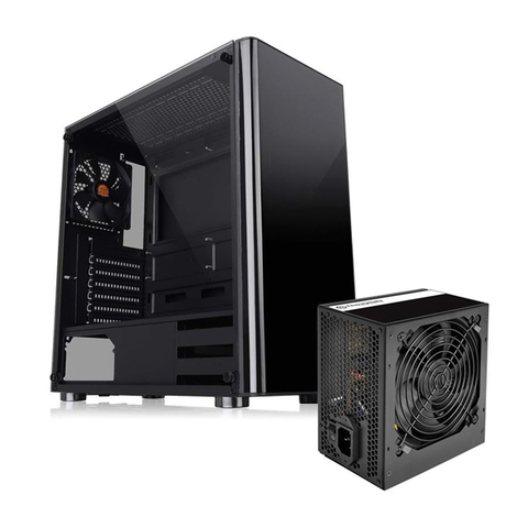 Gabinete Gamer Thermaltake V200 TG con Fuente 600W TT