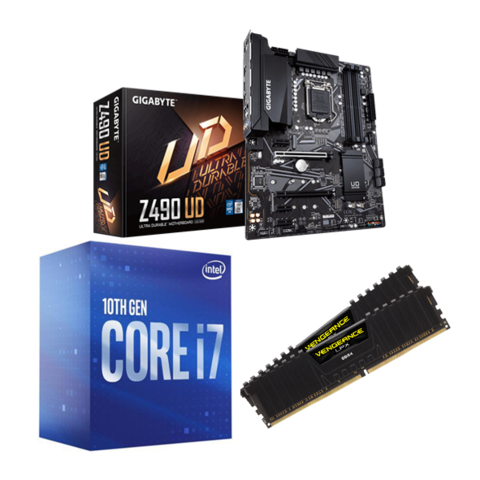 Combo Intel i7 10700 + Gigabyte Z490 UD + Corsair LPX 16GB 3200MHz