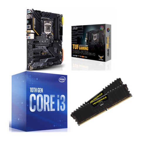 Combo Intel i3 10100 + Asus TUF Gaming Z490 Plus (WI-FI) + Corsair LPX 16GB 3200MHz
