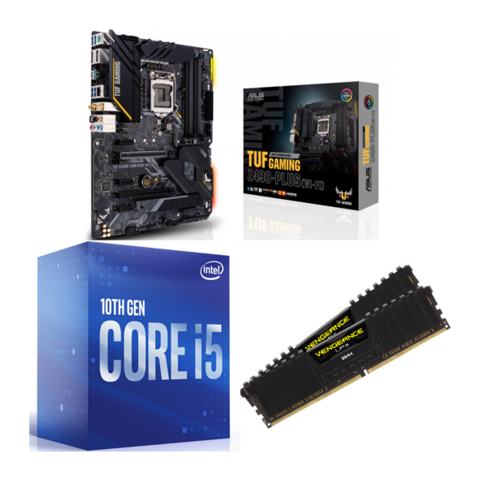 Combo Intel i5 10400 + Asus TUF Gaming Z490 Plus (WI-FI) + Corsair LPX 16GB 3200MHz
