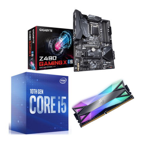 Combo Intel i5 10400 + Gigabyte Z490 Gaming X + XGP D60G 16GB 3000MHz