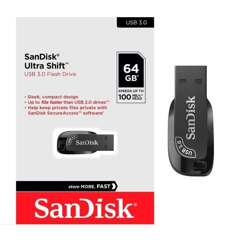 Pendrive Sandisk Ultra Shift 64Gb Usb 3.0