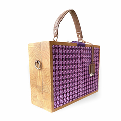 Bolsa Box Madeira com Fita - Violeta - comprar online