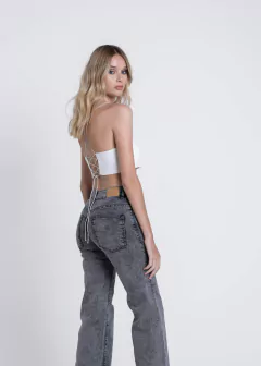 Wide leg Black Acid - tienda online