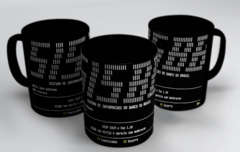 Caneca de Porcelana Preta Personalizada - loja online