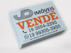 Placas para Imobiliárias ou Obras 42x32cm (Silk 02 cores)