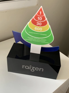 Troféu em acrílico personalizado 3D na internet
