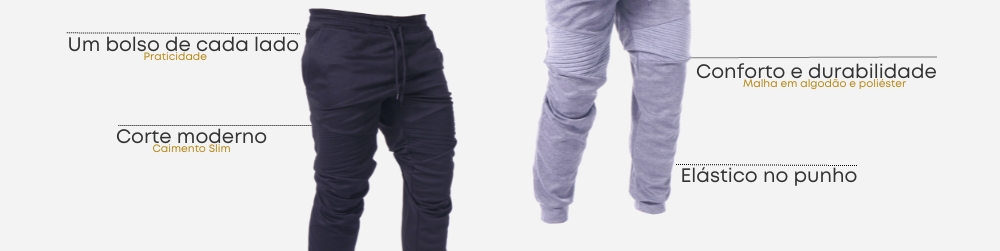Kit com 3 Calças Jogger masculina cargo Skinny com elástico e punho  Preta/Camuflada/Jeans
