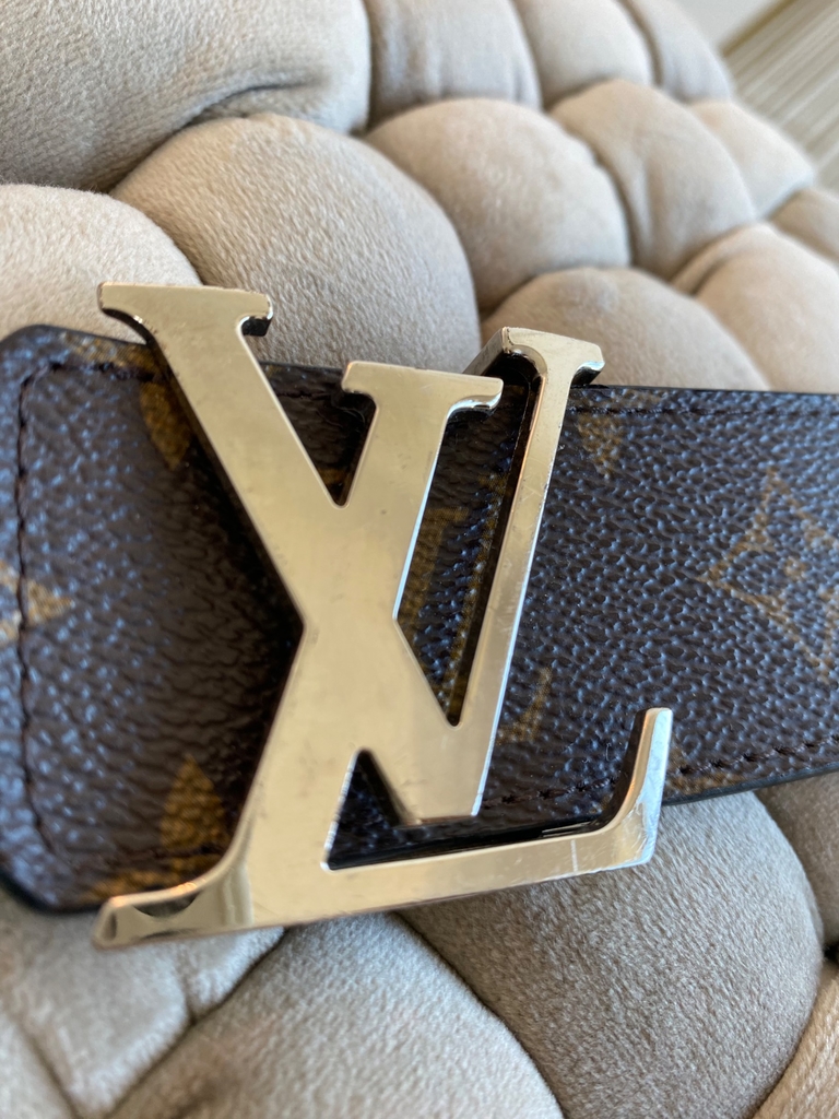 Cinto Louis Vuitton LV Initiales Reversible Monogram Azul