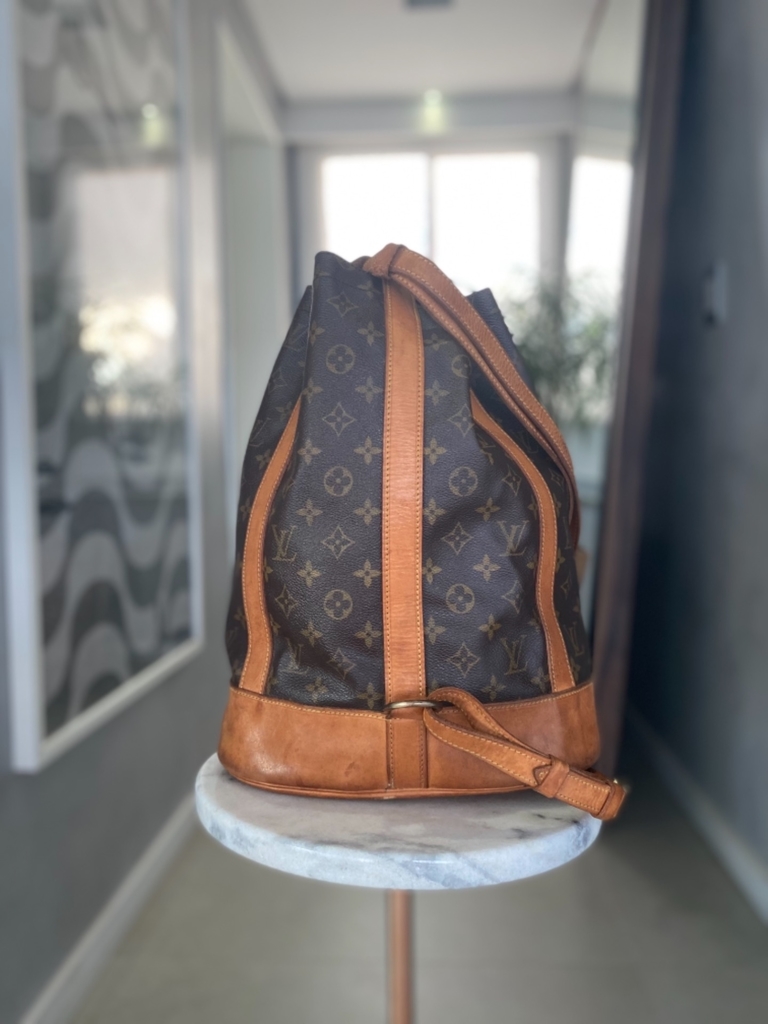 Mochila Louis Vuitton Randonnée con monograma Castaño Lienzo ref.492242 -  Joli Closet