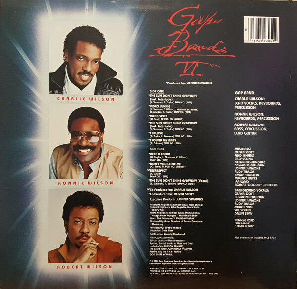 Gap Band Gap Band VI Lp Album 1984 I Found My Baby