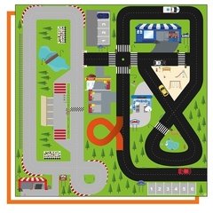 LONA DE JUEGO - PISTA DE AUTOS - comprar online