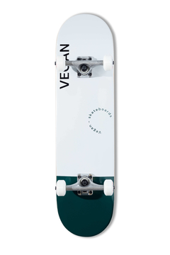 Skate Vegan (Blanco y Verde Oscuro)
