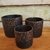  VASO CONJUNTO 3 CIMENTO TEXTURIZADO PRETO