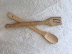 CUBIERTOS GRANDES DE MADERA - comprar online