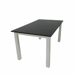 mesa de madera de pino lustrado para 6 personas