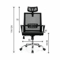 Silla de Oficina Ejecutiva ergonomica con 5 ruedas, completamente de tela de malla respirable