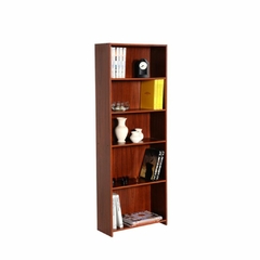 Librero de 5 estantes, con espacios amplios para biblioratos y libros