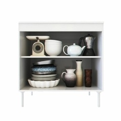 Bajo Mesada 80cm con dos puertas, visto desde adentro, ideal para espacios de cocina reducidos
