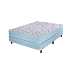 Sommier 2 plazas 140x190cm estructura de resortes Ultra Coil tela algodon totalmente matelasseada firme altura 23 cm. 