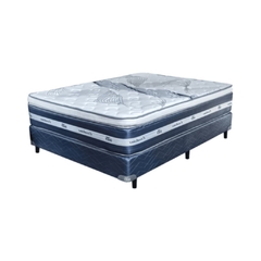 conjunto sommier queen 160x200cm de resortes entrelazados compuesto por NT System Technology, no precisa darse vuelta posture protect concept estructura de resortes bonnell estabilizadores fixing Posture Axis hiperpillow tela tejido de punto faja aireador