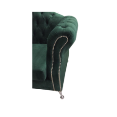 Sillón Chesterfield de 160cm de ancho de 2 cuerpos, realizado con madera saligna de alta resistencia