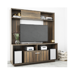 panel para televisor rack tv melamina para living, idela para espacios grandes