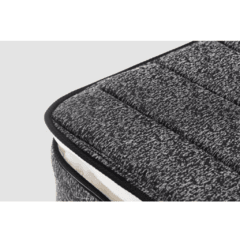 totalmente matelasseado en tela chenille doble top pillow plus color negro y blanco