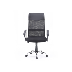Silla Oficina Respaldo Alto, con cabecero tapizado en ecocuero para una facil limpieza