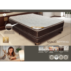 conjunto sommier  2x2metros king de resortes entrelazados bonell reforzada estabilizadores fixing  posture axis y posture protect concept totalmente matelaseado en tela jackard y doble top pillow confort firme altura de 23cm base sommier box totalmente ma