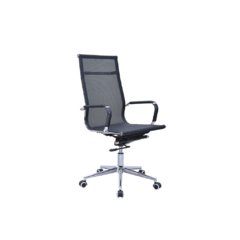 Silla Oficina Efecutiva Alta, de tela malla completamente respirable, con 5 ruedas ergonomicas