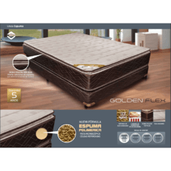 conjunto sommier queen neuquen 160x200cm de espuma placa de espuma polimérica. alta densidad: 33 kgs/m3. tela jackard totalmente matelasseada. Doble Pillow Top Plus manta adicional de espuma que eleva la sensación de confort. confort extra firme altura: 3