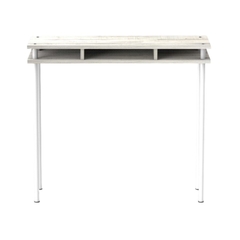 mesa de arrime recibidor dresuar nur color alaska caño blanco