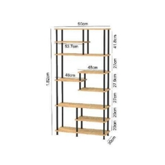 Biblioteca de melamina con hierro de 182x90 firme y resistente 
