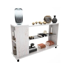 Mesa de Arrime con estante de vidrio para hogares o negocios