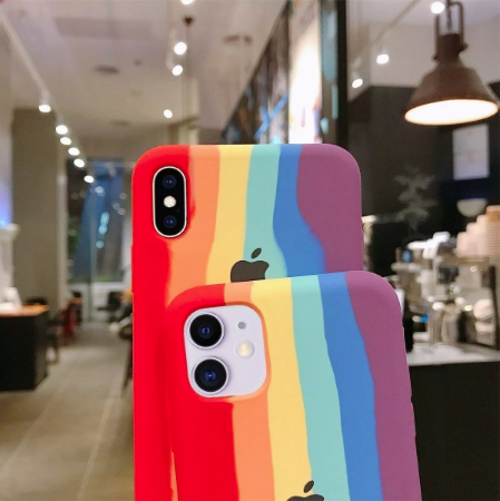 Capa capinha arco-íris/colorida iPhone 12 pro max | Submarino