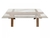 Mesa Ratona Vidrio Y Base Madera Clara/Oscura 120X60Cm - comprar online
