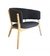 Sillon Olaf Pana Negro Madera Clara