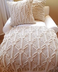 Conjunto Mediterráneo ( Manta + 2 ,Almohadones)