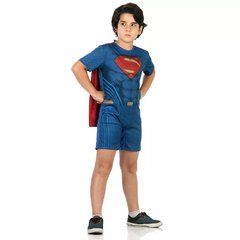 Fantasia Super Homem Infantil Curto - Liga da Justiça