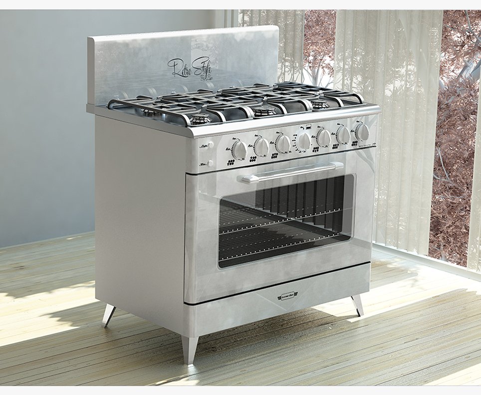 COCINA RETRO STYLE 90 CM (6 hornallas) - LuxorGas