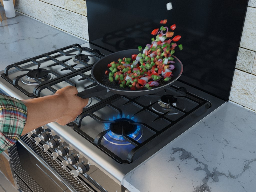 COCINA BLACK 90 CM (6 hornallas) (con doble motor convector forzador)