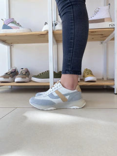 Zapatilla JUANA blanco con gris, Chiarini - comprar online