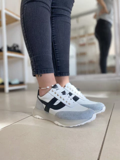 Zapatilla JUANA blanco con negro, Chiarini