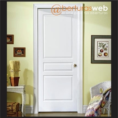 Puerta Placa Moldurada Todos los modelos MDF 9mm p/pintar 0,70 CH 18 o Pino Gromanti - Aberturas Web