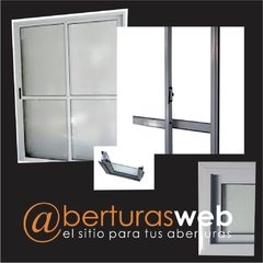 Ventana Aluminio Blanco Herrero con Vidrio 3mm de 1,80 x 1,10 - comprar online