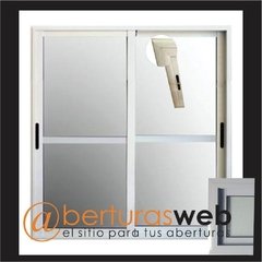 Aluminio M. Pesado Cierre Lateral Vidrio 4mm y Contramarco 2,00 x 1,50 - comprar online
